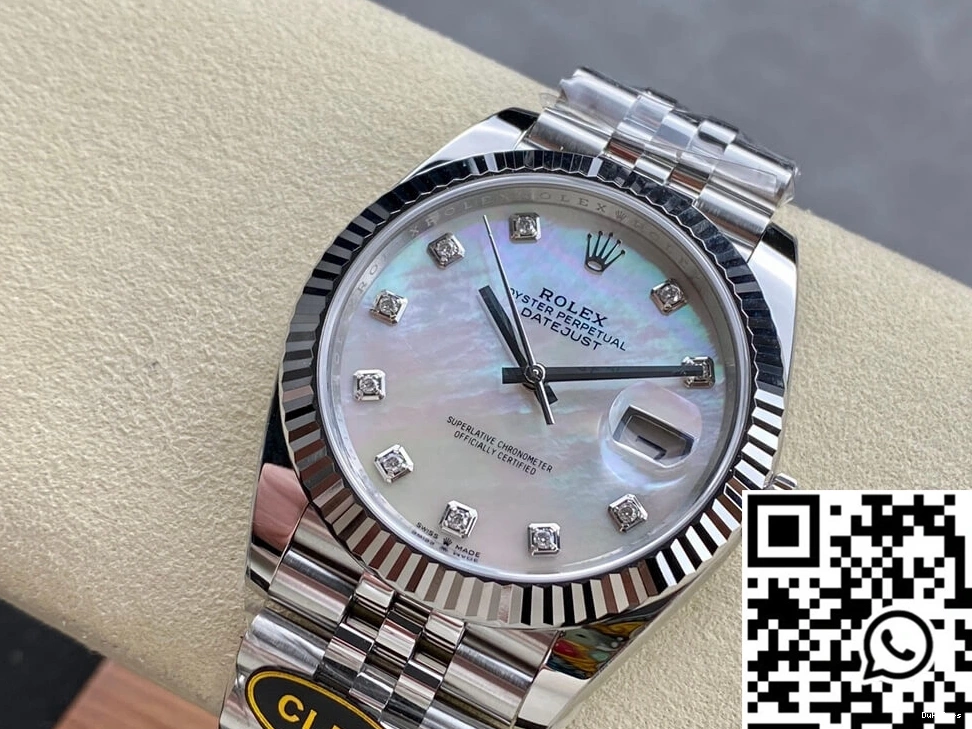 Clean M126334-0020 Datejust Mother-of-pearl Rolex Factory Dial 0115